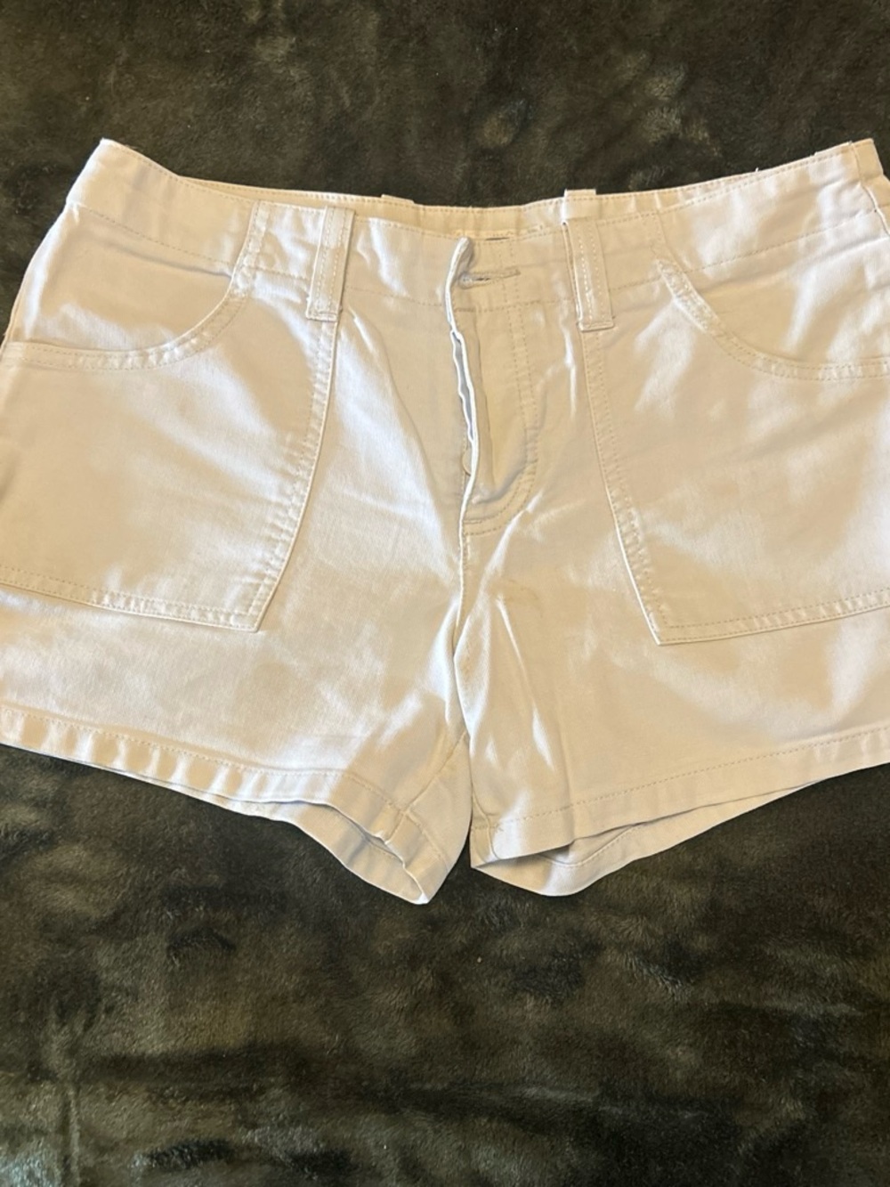 Old Navy Beige Patch-Pocket Bermuda Shorts